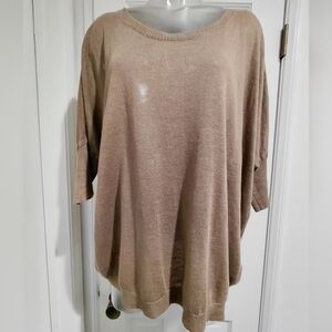 J. Crew Taupe Dolman Sleeved Knit Sweater M
